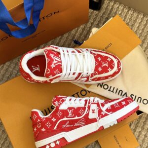 LOUIS VUITTON LV TRAINER SNEAKER RED - L133