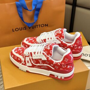 LOUIS VUITTON LV TRAINER SNEAKER RED - L133