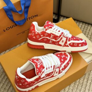 LOUIS VUITTON LV TRAINER SNEAKER RED - L133