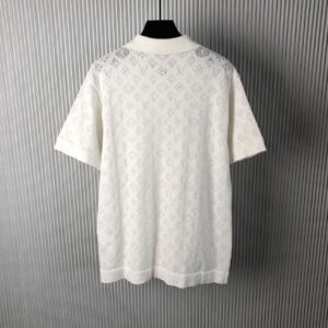 LOUIS VUITTON MONOGRAM POINTELLE COTTON SHORT-SLEEVED SHIRT - V028