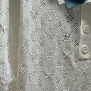 LOUIS VUITTON MONOGRAM POINTELLE SHORT-SLEEVED COTTON T-SHIRT - V006