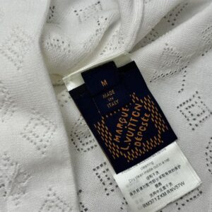 LOUIS VUITTON MONOGRAM POINTELLE SHORT-SLEEVED COTTON T-SHIRT - V006