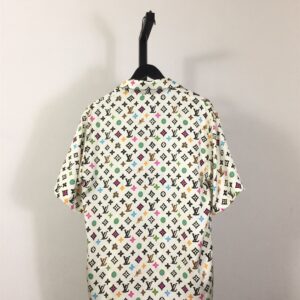 LOUIS VUITTON MONOGRAM SHORT-SLEEVED SILK SHIRT - V037