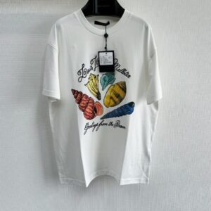 LOUIS VUITTON PRINTED SHORT-SLEEVED COTTON T-SHIRT - V005