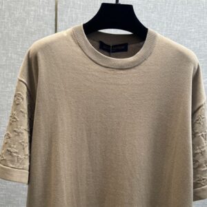 LOUIS VUITTON SHORT-SLEEVED COTTON CREWNECK BEIGE - V018