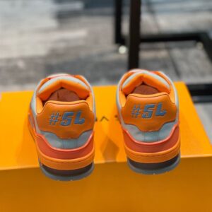 LOUIS VUITTON TRAINER SNEAKER ORANGE GREY - L088