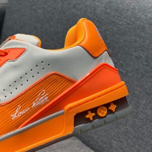 LOUIS VUITTON TRAINER SNEAKER ORANGE GREY - L088