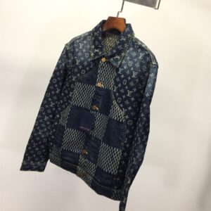 LOUIS VUITTON X NIGO GIANT DAMIER WAVES DENIM JACKET - CC015