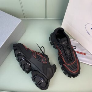 PRADA CLOUDBUST THUNDER SNEAKERS BLACK RED - P037