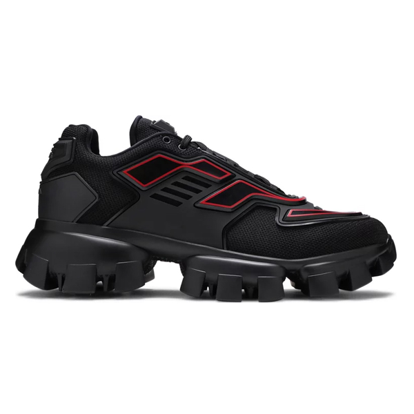 PRADA CLOUDBUST THUNDER SNEAKERS BLACK RED - P037