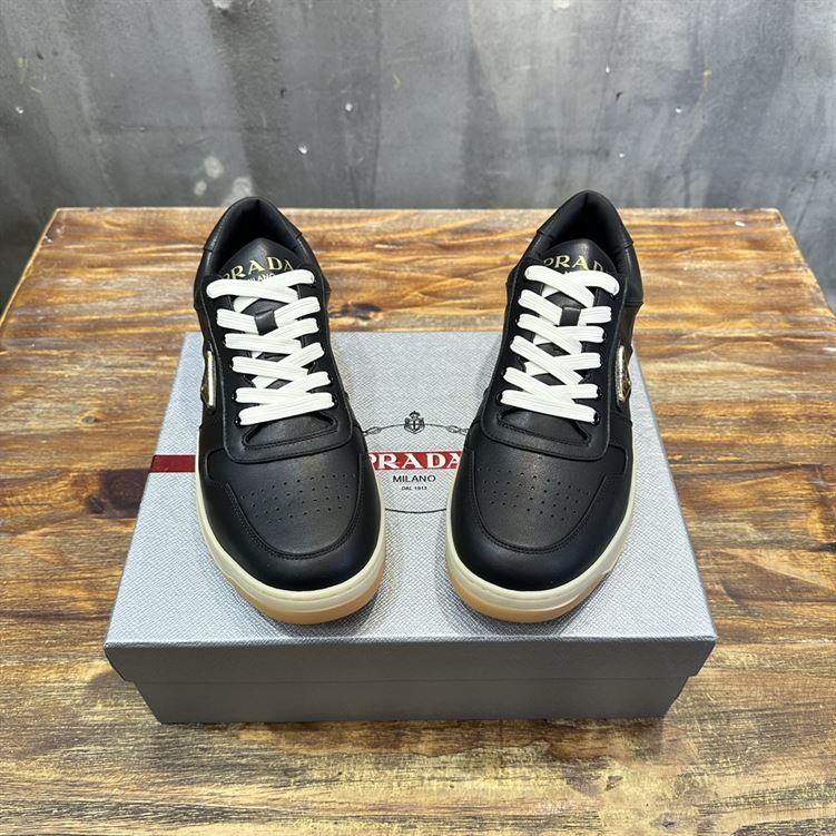 PRADA DOWNTOWN NAPPA LEATHER SNEAKERS - P045