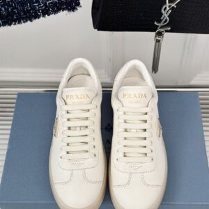 PRADA LEATHER SNEAKERS IVORY - P049