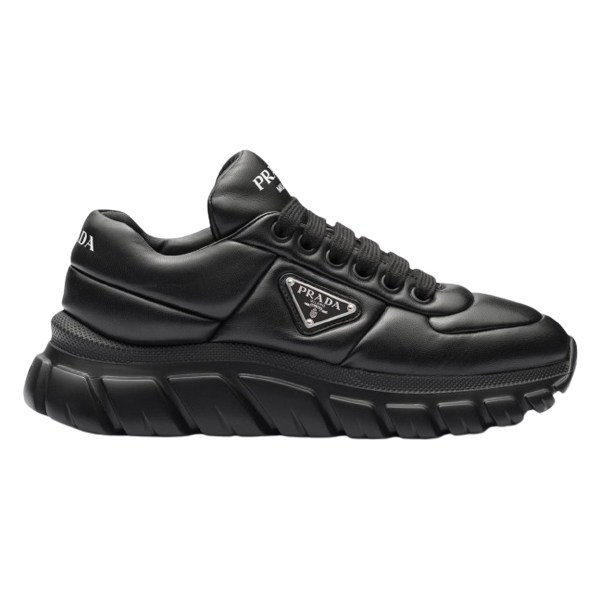 PRADA PADDED NAPPA LEATHER SNEAKERS BLACK – P053