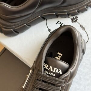 PRADA PADDED NAPPA LEATHER SNEAKERS BLACK – P053