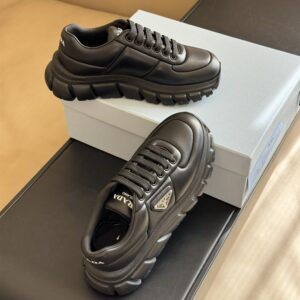 PRADA PADDED NAPPA LEATHER SNEAKERS BLACK – P053