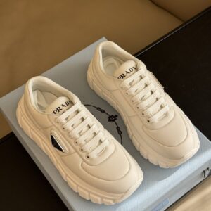 PRADA PADDED NAPPA LEATHER SNEAKERS WHITE – P054