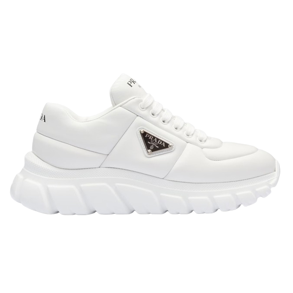 PRADA PADDED NAPPA LEATHER SNEAKERS WHITE – P054