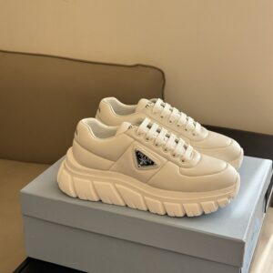 PRADA PADDED NAPPA LEATHER SNEAKERS WHITE – P054