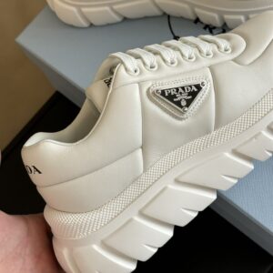 PRADA PADDED NAPPA LEATHER SNEAKERS WHITE – P054