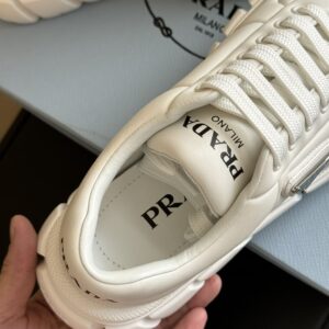 PRADA PADDED NAPPA LEATHER SNEAKERS WHITE – P054