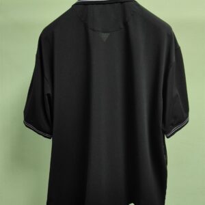 PRADA PIQUE POLO SHIRT WITH RE-NYLON DETAIL - A004