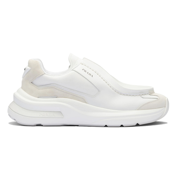 PRADA SYSTEME BRUSHED LEATHER SNEAKERS – P035