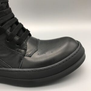 RICK OWENS BLACK GEOBASKET SNEAKERS - DY014