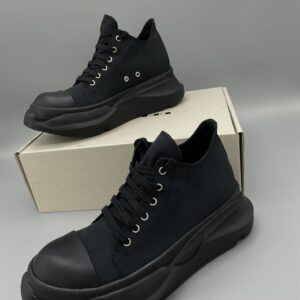 RICK OWENS DRKSHDW ABSTRACT COTTON DENIM SNEAKERS - DY032