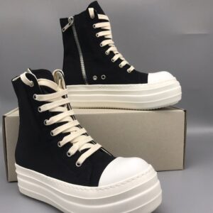 RICK OWENS DRKSHDW DOUBLE BUMPER COTTON SNEAKERS - DY019