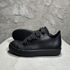 RICK OWENS JUMBO LACED SNEAKERS TRIPLE BLACK - DY041