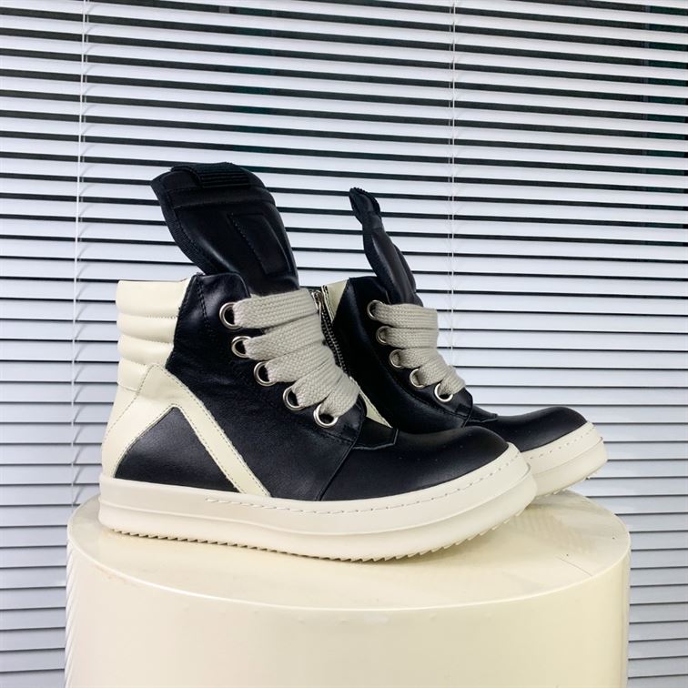 RICK OWENS PORTERVILLE JUMBO LACED GEOBASKET SNEAKERS - DY036