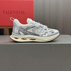 VALENTINO VLOGO EASYJOG SNEAKER IN MIRROR AND FABRIC - TM004