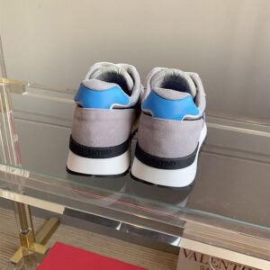 VALENTINO VLOGO PACE LOW-TOP SNEAKER IN SPLIT LEATHER FABRIC AND CALF LEATHER - TM023