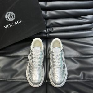 VERSACE METALLIC GRECA ODISSEA SNEAKERS SILVER - UH005