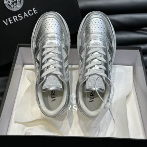 VERSACE METALLIC GRECA ODISSEA SNEAKERS SILVER - UH005