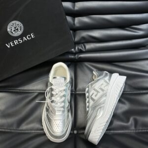 VERSACE METALLIC GRECA ODISSEA SNEAKERS SILVER - UH005