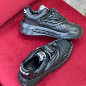 VERSACE ODISSEA BLACK TRAINER SNEAKERS - UH039