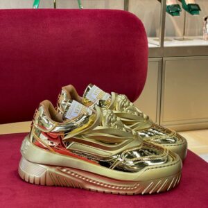 VERSACE ODISSEA METALLIC EFFECT SNEAKERS - UH037