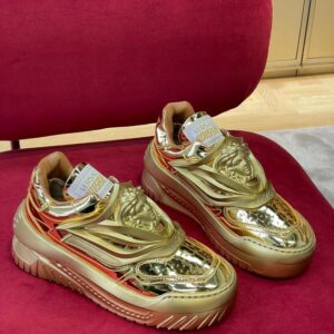 VERSACE ODISSEA METALLIC EFFECT SNEAKERS - UH037